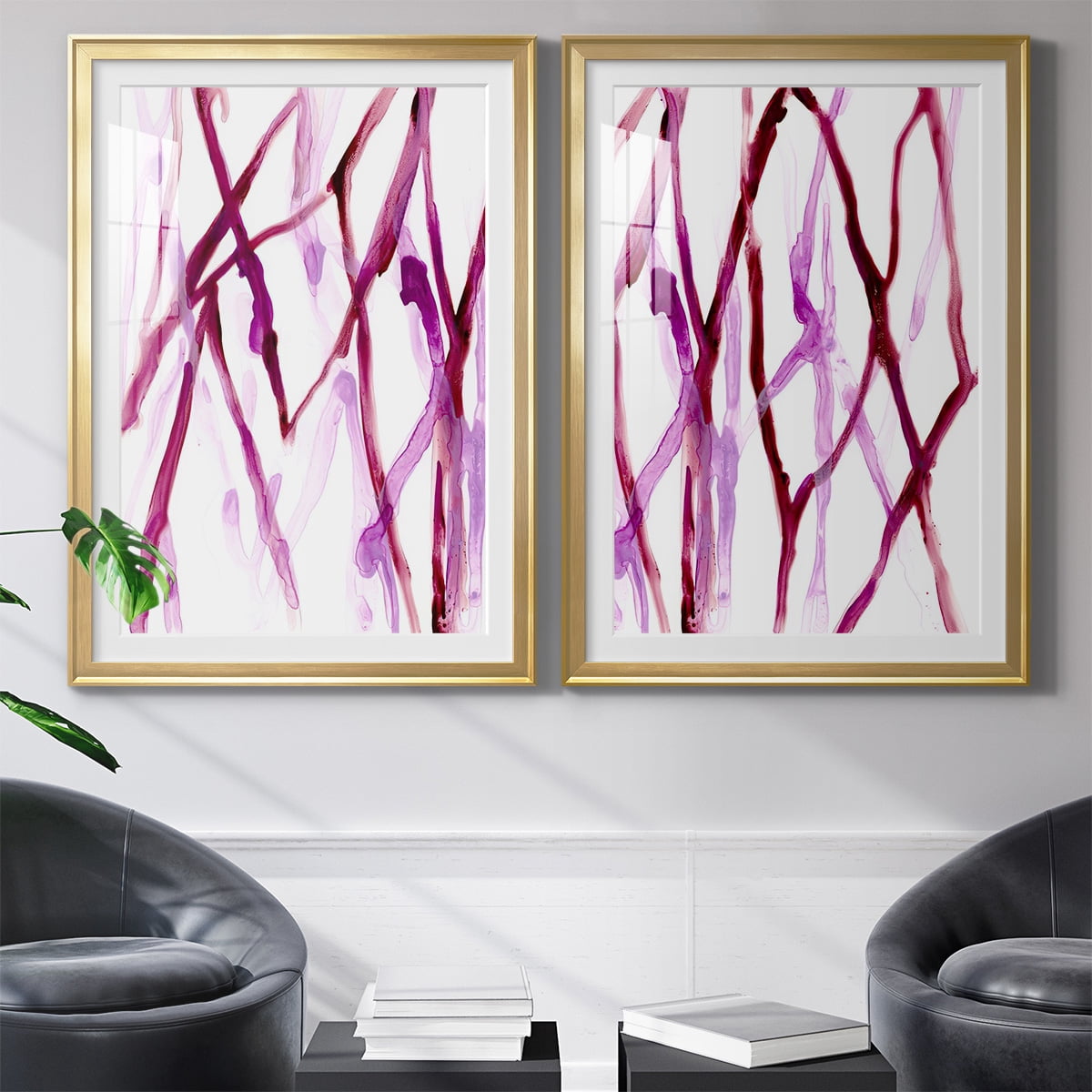 Wexford Home Runnel XV Premium Framed Print, 18.5" x 24.5" - Ready to Hang, Gold (Set of 2)