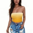 thumbnail image 4 of Tube Top for Women, Sleeveless Strapless Solid Color Polyester Top with Elastic Band, Regular Length, Black L, 4 of 5