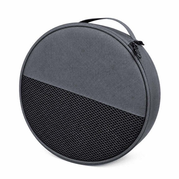 Florvian Round Plate Carriers Bag with Zippers and Handle for Outdoor Camping Tableware Storage Dish Organizers Picnics Plate Bag