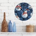 thumbnail image 3 of Christmas Snowmans Snowflakes Silent Wall Clock 10" Non-Ticking Battery Clock, 3 of 7