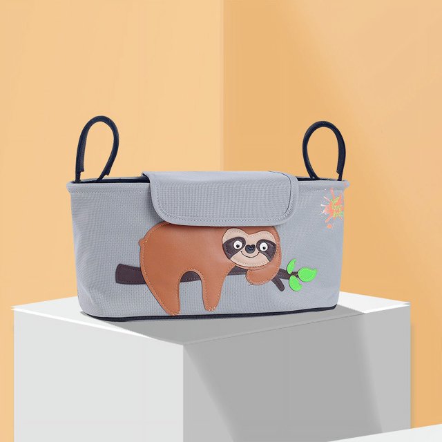 Bolsa organizadora de cochecito de gran capacidad bolsa de carrito de dibujos animados accesorios para cochecito