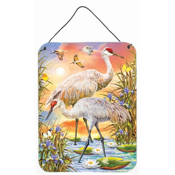 Carolines Treasures PRS4003DS1216 Sandhill Cranes Wall or Door Hanging Prints 12x16 multicolor