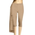 thumbnail image 4 of ABATAB Capri Leggings for Women Fold over Gym Yoga Crop Pants Stretch Casual Slim Fit Athletic Exercise Summer Outfits, 4 of 5