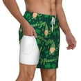 thumbnail image 3 of Balery St Patrick's Day9 Mens Swim Trunks Swim Shorts for Men Quick Dry Inseam Beach Shorts with Compression Liner Pocket-3X-Large, 3 of 9