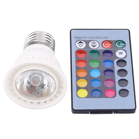 

2024 3W E27 10 Color LED RGB Magic Light Bulb 24 Keys Remote With Memory Function