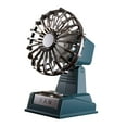 thumbnail image 4 of Luzkey Mini Desk Fan Air Circulator Rechargeable Adjustable Head Retro Design Portable Personal for Cooling Car Study Office Kitchen blue, 4 of 8