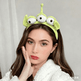 thumbnail image 2 of Three-eyed Alien Monster Headband Headband Plush Cute Headband Headwear 2Pcs, 2 of 7