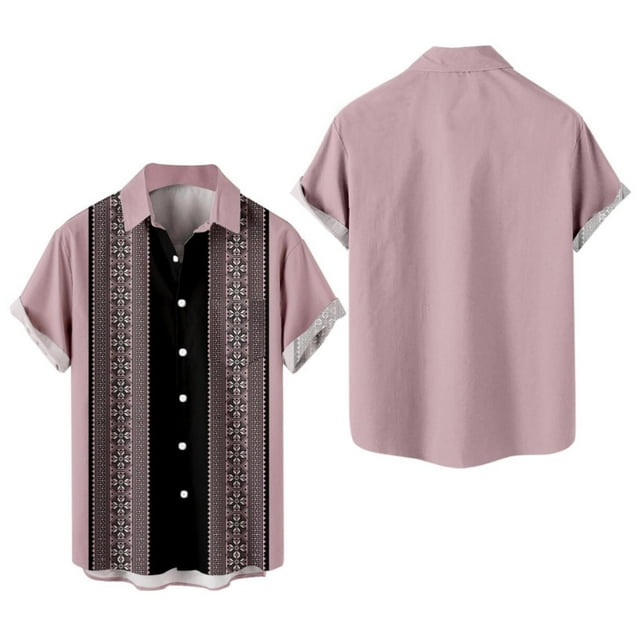 Chemise Décontractée à Manches Courtes pour Hommes, Tenue de Plage de Voyage d'Été avec Impression Numérique 3D, Chemise Légère et Respirante pour Hommes