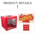 thumbnail image 4 of LEEYNEER Boîte à Billets Rouge Transparent pour Soirées de Jeux, 4 of 8