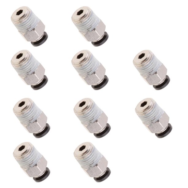 Ximing 10pcs Pneumatic Fittings Connecting Water Hose Tube Sliver PC