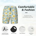 thumbnail image 3 of Balery Daisies Flowers Mens Swim Trunks Swim Shorts for Men Quick Dry Inseam Beach Shorts with Compression Liner Pocket-XX-Large, 3 of 9