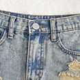 thumbnail image 5 of Girls Ripped Jean Shorts Vintage Straight Leg Denim Shorts Frayed Hem Cute Denim Shorts Streetwear Jean Shorts Ripped, 5 of 8