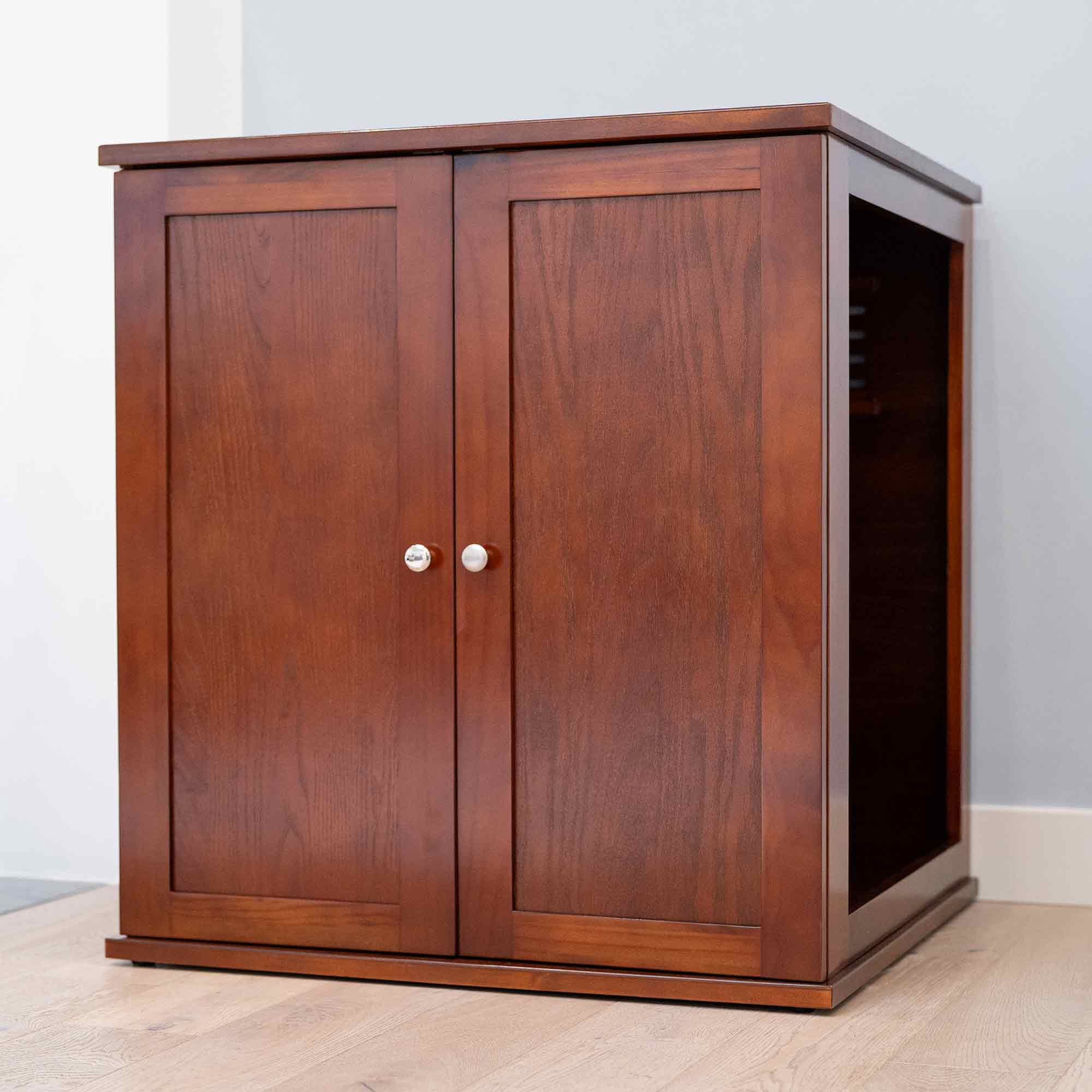 The Refined Feline Self Cleaning Litter Box Cabinet - Modern - Mahogany