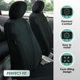 thumbnail image 3 of FH Group Cosmopolitan Flat Cloth Car Seat Covers Fit For Car Truck SUV Van - Full Set, 3 of 8
