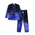 thumbnail image 2 of Kll Steel Skull Sleepwear Mens Flannel Pajamas,Long Cotton Pj Set, 2 of 9