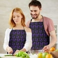 thumbnail image 5 of Purple Butterfly Pattern Apron-Garden Aprons for Women with Pockets-Cotton Linen Waterproof Kitchen Cooking Gardening Aprons Adjustable for Kitchen,Cooking,BBQ and Salon 33x27 Inch, 5 of 7