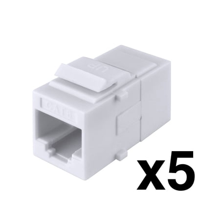 Construct Pro RJ45 Female CAT6 Keystone Coupler Jack Insert (White  5 Pack) by Skywalker price history on PriceWatchPro