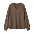 thumbnail image 4 of BUIGTTKLOP Oversized Sweatshirts for Women Casual V Neck Pullover Tops Long Sleeve Fall Fashion Tops, 4 of 8
