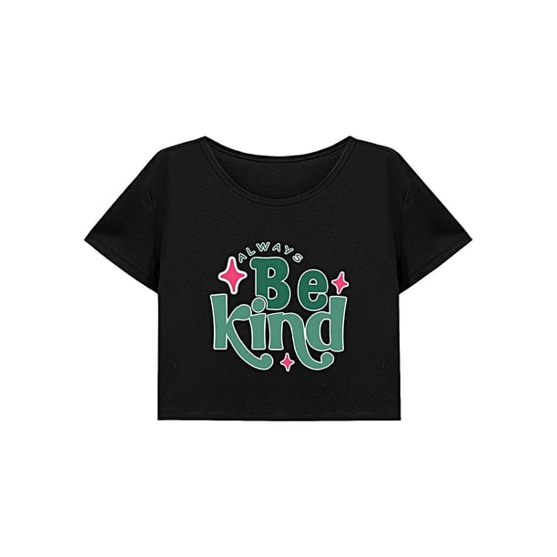 Camiseta corta de verano para mujer, ropa de calle, suave, clásica, con cuello redondo, para vacaciones y camping SG