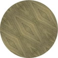 thumbnail image 1 of Ahgly Company Indoor Round Patterned Oak Brown Area Rugs, 5' Round, 1 of 6