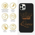 thumbnail image 4 of Case Yard Wooden Case for iPhone-11-Pro-Max Soft TPU Silicone cover Slim Fit Shockproof Wood Protective Phone Cover for Girls Boys Men and Women Supports Wireless Charging Queen Crown Design, 4 of 7