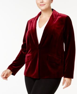 women's plus size velvet jackets