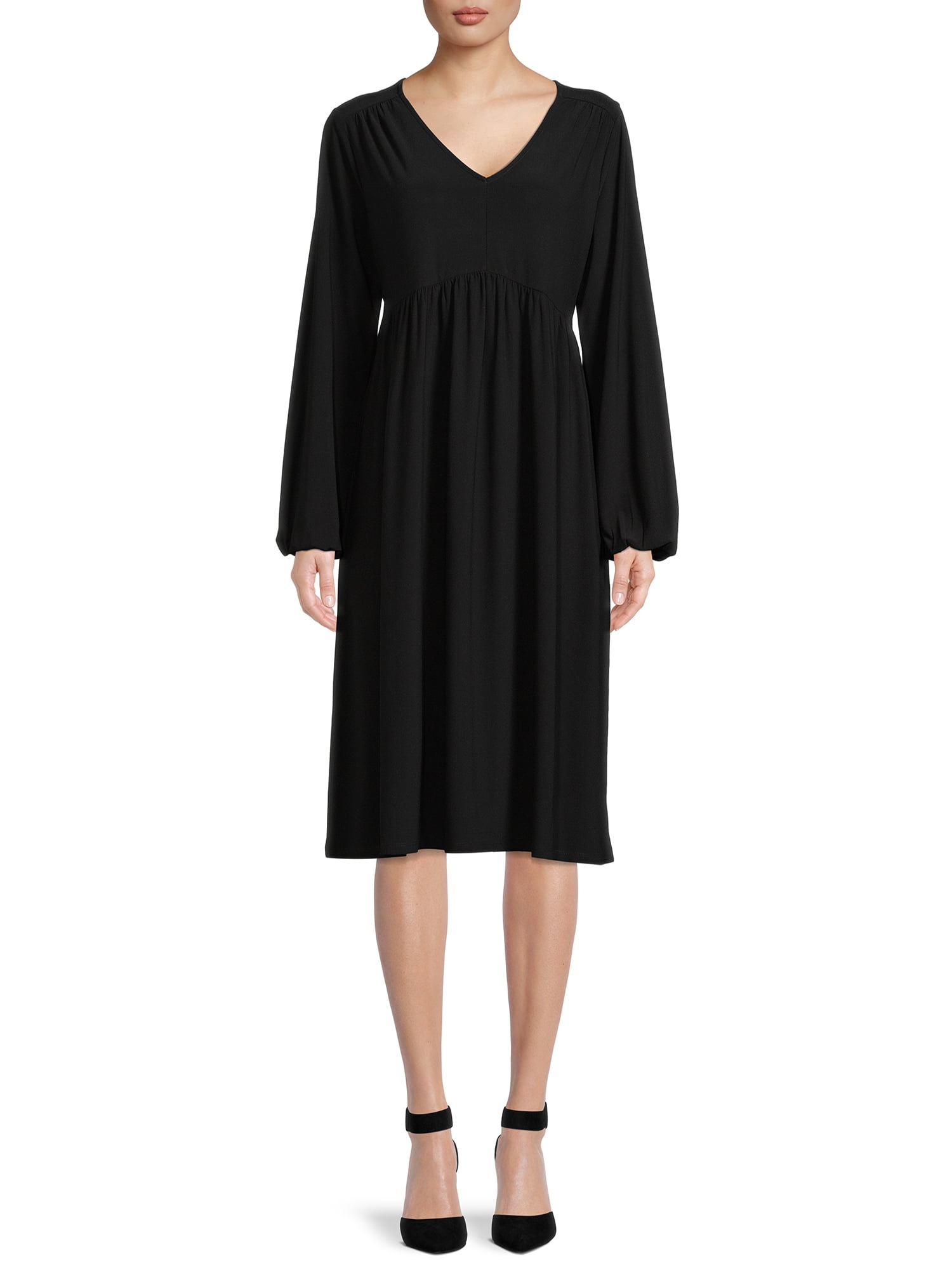 Time and Tru Women's High Low Sleeveless Tiered Knit Dress - Walmart.com