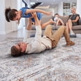 thumbnail image 2 of 6X9 ft Beige Geometric Area Rug,Large Soft Stain Resistant Carpet,Easy to Clean, 2 of 7
