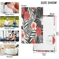 thumbnail image 3 of Dreamtimes 2 Piece Red Hibiscus Flowers Hand Towels for Bath Decorative, Pure Cotton Guest Towels Fingertip Towels for Bathroom Spa Gym,16 x 28 inch, 3 of 7