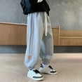 thumbnail image 2 of DHFJKG Boys Joggers Pants Loose Fit Elastic Waistband Drastring Athletic Ankle-Tied Sweatpants Sportswear For Kid Teen 3-16 Years Old Casual Trousers, 2 of 4