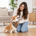 thumbnail image 7 of Fall Dog Bandana with Autumn Pumpkin Print, 1 Piece, Black Tie-On Neck Scarf for Small Dogs and Cats, Pet Bib, 7 of 7