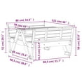 thumbnail image 2 of vidaXL Picnic Table for Kids 88x122x58 cm Solid Wood Pine, 2 of 5