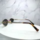 thumbnail image 5 of New MIU MIU Sunglasses Gold Metal Geometric Slim Hexagon Authentic Italy, 5 of 6