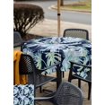 thumbnail image 5 of Outdoor Tablecloth with Umbrella Hole for Patio/Picnic/Party/Camping, Green Palm Leaves Waterproof Table Cloth Square Cover Washable, Watercolor Botanical Coastal (60"x 60"), 5 of 9