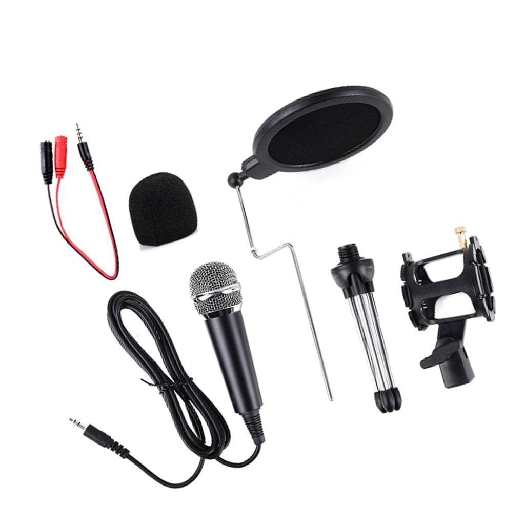 Enhances Streaming Microphones System Built In Sound Card 9 Vocal Effects 200M Wireless Ranges for PC Mobile Devices