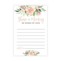 Koyal Wholesale Share a Memory Cards, Peachy Roses Cards for Wedding, Life Memories, Guestbook, 4" x 6", 52-Pk