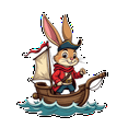 thumbnail image 4 of Waterproof Vinyl Stickers Gangster Bunny Cartoon Style for Laptops Notebooks Suitcases, 4 of 9