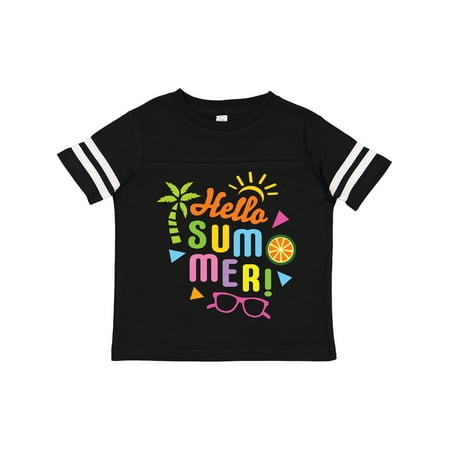 

Inktastic Hello Summer with Sunshine and Palm Tree Boys or Girls Toddler T-Shirt