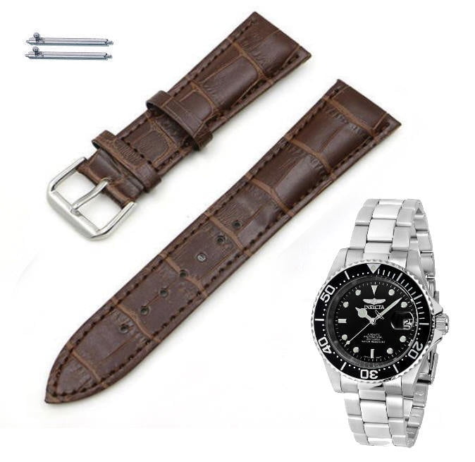Brown Croco Leather Watch Band Strap Fits Invicta Pro Diver 8926 8926OB - Walmart.com