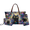 Black Cat Floral Print, variant on Tutolipy 3 Pack Makeup Bag Set for Ladies Eagle Floral Print Makeup Pouch Large Capacity Waterproof Beauty Makeup Bag for Travel Daily Travel
