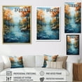 thumbnail image 4 of Designart "Sapphire Serenity Orange River wall art" Landscape & Nature Floater Framed Canvas Print, 4 of 7