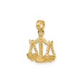 thumbnail image 5 of 10k Yellow Gold Justice Scales Pendant Necklace for Men and Women, Libra Zodiac Symbol, Legal Balance Charm, Unisex Astrology Fine Jewelry for Law Profession, 5 of 7