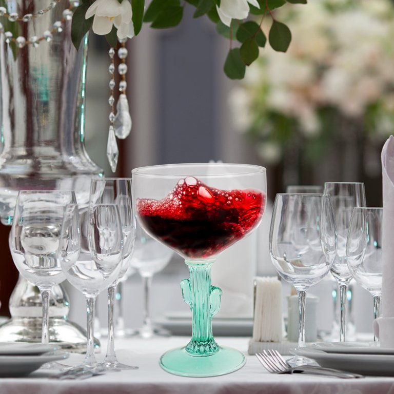 USHOBE Cactus Drinking Glasses Transparent 1Pc 6.21X4.09X4.09in -  Walmart.com