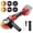 Red- Milwaukee Compatible, variant on Cordless Power Angle Grinder Compatible with Milwaukee 18V Battery, 9000RPM Angle Grinder, 3 Variable Speed, Battery Powered Angle Grinder Tools For Cutting Grinding Polishing, Tool Only