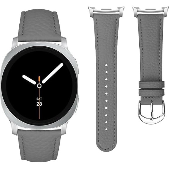 XIHAMA Premium Leather Watch Strap Adjustable Replacement Wristband Compatible with Samsung Galaxy Watch 8/9 40mm 44mm, Durable Outdoor Smartwatch Band for Men & Women