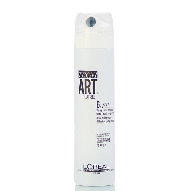 Aerosol L'Oreal Tecni Art Pure 6-Fix de triple difusión, 250 ml