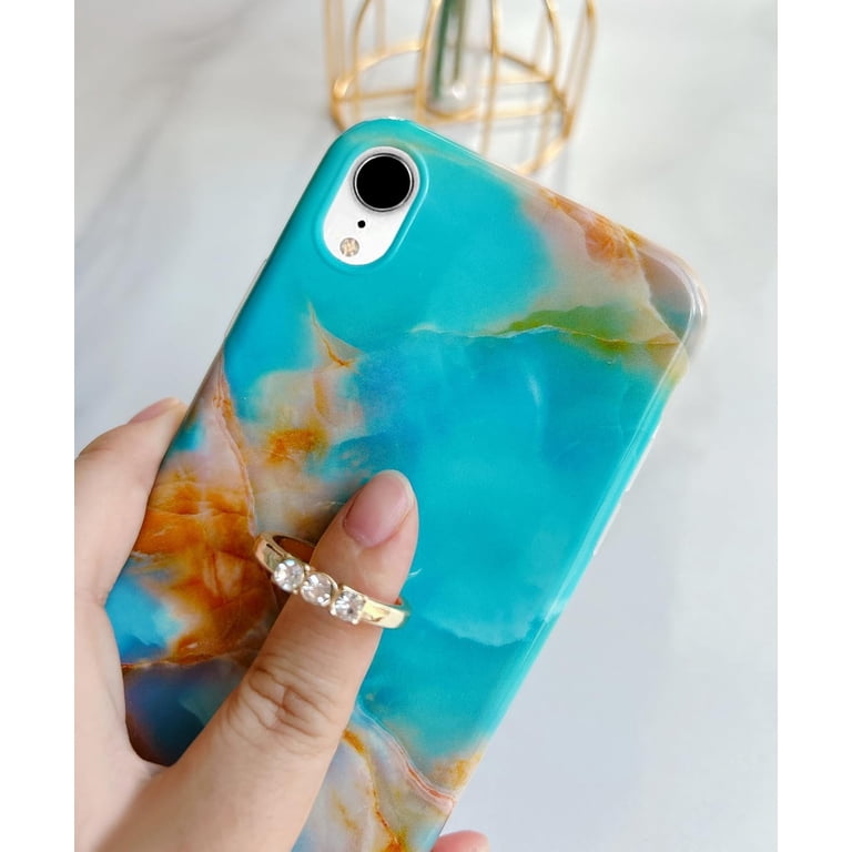 Compatible with iPhone XR Case,Cute Sky Blue Marble Case,Bright Soft  Shockproof TPU Anti-Scratch Phone Cover Case with 360 Degree Rotating  Diamond Ring for iPhone XR 6.1 for Girls Women Men - Walmart.com