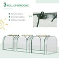 thumbnail image 5 of Outsunny Portable Tunneled Greenhouse with 3 Zippered Doors, PE Cover, 5 of 9