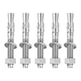 thumbnail image 1 of Uxcell 5 Pcs Ancrages en Coin, 5/8 Pouces x 5 Pouces Ancrages en Acier Inoxydable Boulons, Fixation Standard Robuste pour Base Murale en Ciment (Inclut Rondelles Écrous, Ton Argent), 1 of 6
