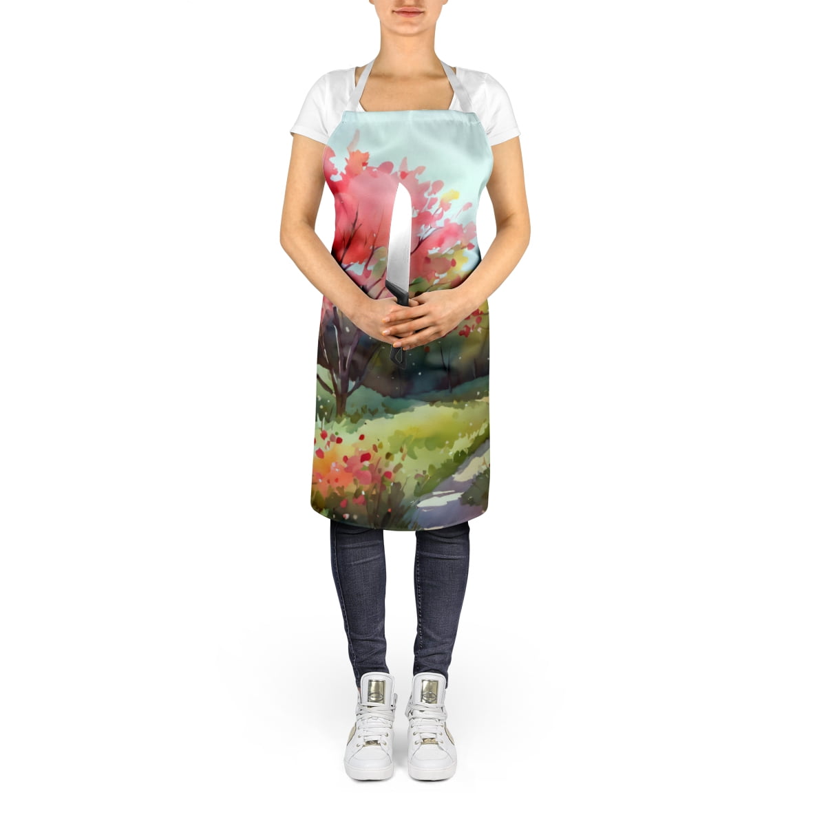North Carolina Dogwoods in Watercolor Apron 27 in x 30 in